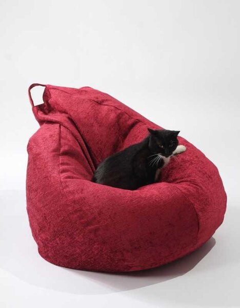 Fotoliu Nirvana Hobbit Pufrelax, Material Textil - Sour Cherry