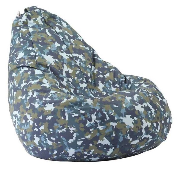 Fotoliu puf copii, Nirvana Light Pufrelax, Material Impermeabil - Camuflaj Fortele Terestre