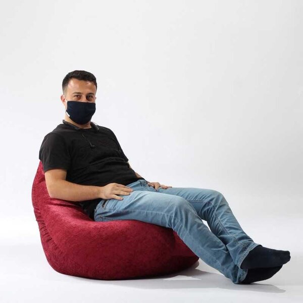 Fotoliu Nirvana Hobbit Pufrelax, Material Textil - Sour Cherry