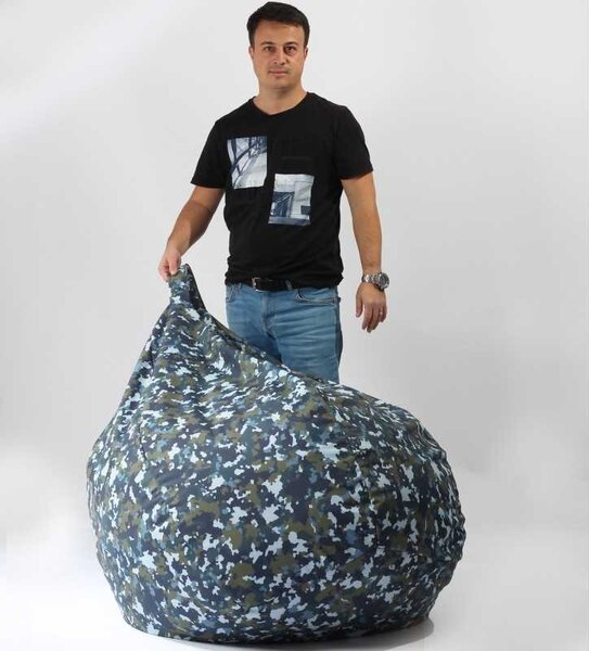 Fotoliu Nirvana Gigant, Material Impermeabil - Camuflaj Fortele Aeriene
