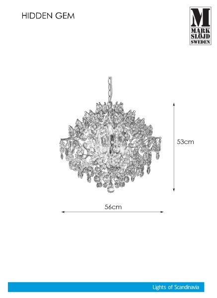 Markslöjd 107415 - Lustră de cristal pe lanț HIDDEN 6xE14/40W/230V