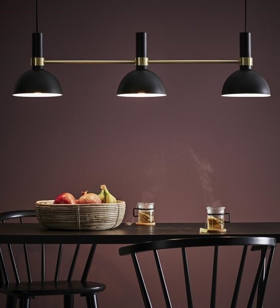 Markslöjd 106971 - Lustră pe cablu LARRY 3xE27/60W/230V negru/auriu