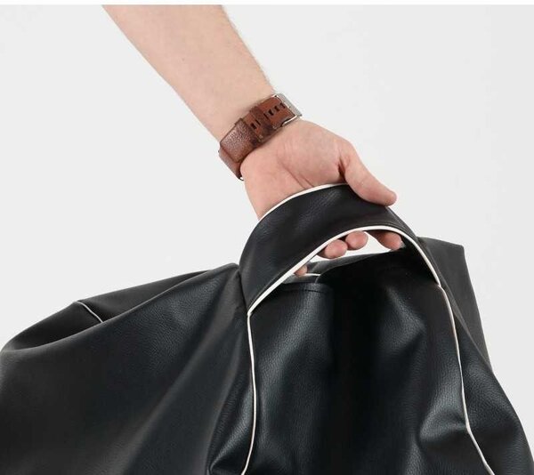 Fotoliu Relaxo, Material Piele ecologica - Back 2 Black