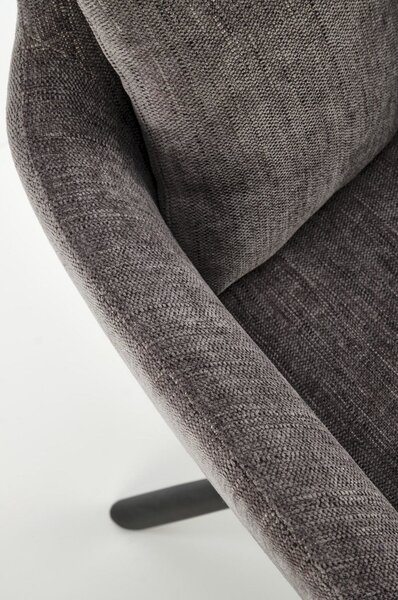 Scaun rotativ K495, gri, stofa clasica, 87x60x65 cm