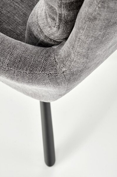 Scaun rotativ K495, gri, stofa clasica, 87x60x65 cm