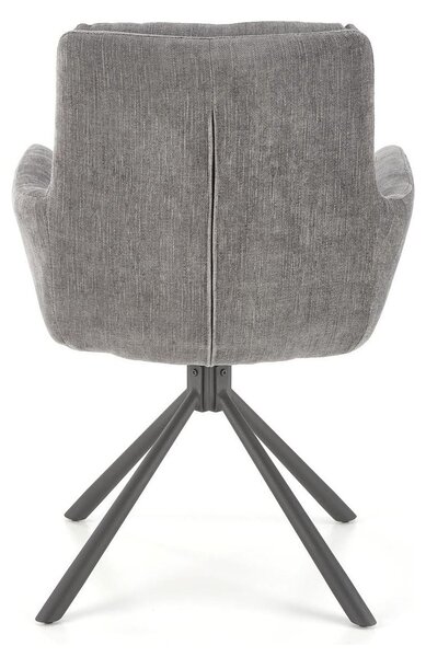 Scaun rotativ K495, gri, stofa clasica, 87x60x65 cm