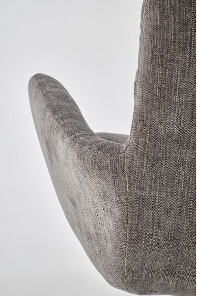 Scaun rotativ K495, gri, stofa clasica, 87x60x65 cm