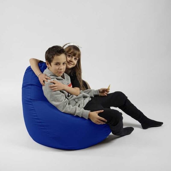 Fotoliu puf copii, Nirvana Light Pufrelax, Material Impermeabil - Blue Royal