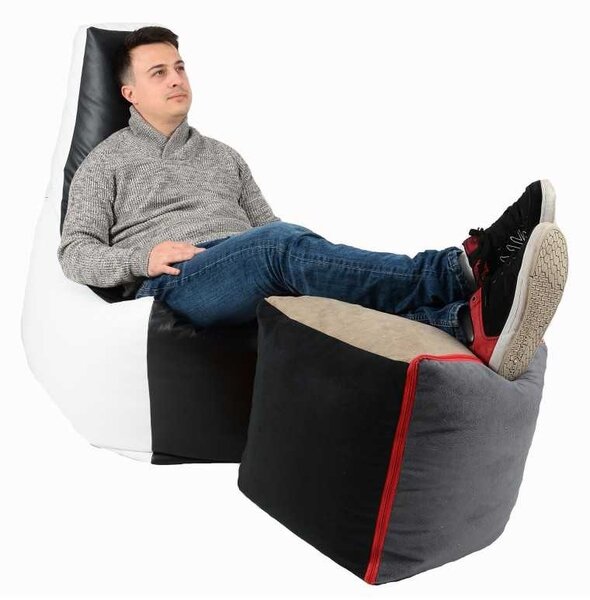Fotoliu tip Scaun Sunlounger EVO XL, Material Piele ecologica - Dark Grey