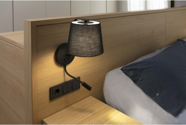 FARO 29330 - Lampă de perete LED BERNI 1xE27/20W/230V + LED/3W
