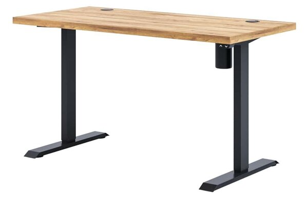 Masă PC cu înălțime regelabilă electric Sonic (stejar craft + Negru). 1054960