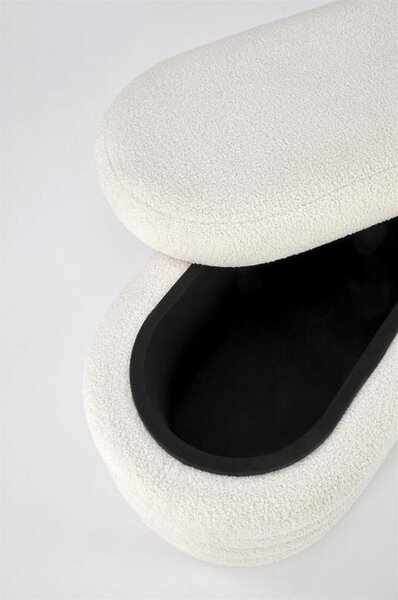Bancuta BLISS, crem, cu spatiu depozitare, 105x42x42 cm