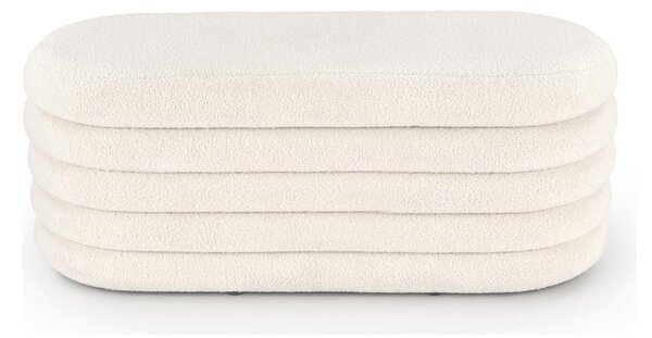 Bancuta BLISS, crem, cu spatiu depozitare, 105x42x42 cm
