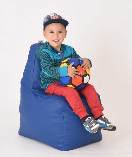 Fotoliu tip Scaun Sunlounger Junior, Material Piele Ecologica - Blue