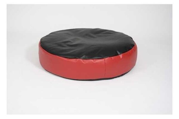Fotoliu Relaxo XL, Material Piele ecologica - Black & Red