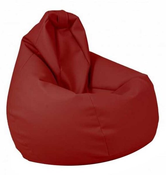 Fotoliu Nirvana Hobbit Pufrelax, Material Piele ecologica - Bordo