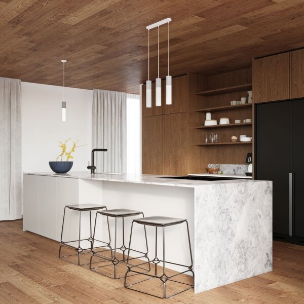 Sollux SL.0649 - Lustr BORGIO 3xGU10/40W/230V beton/metal alb