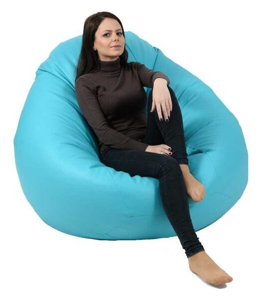 Fotoliu Nirvana Gigant, Material Piele ecologica - Turcoaz