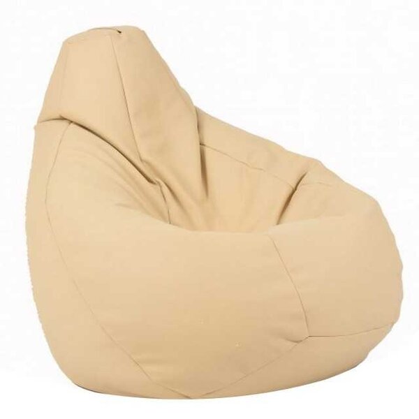 Fotoliu Nirvana Hobbit Pufrelax, Material Piele ecologica - Nude