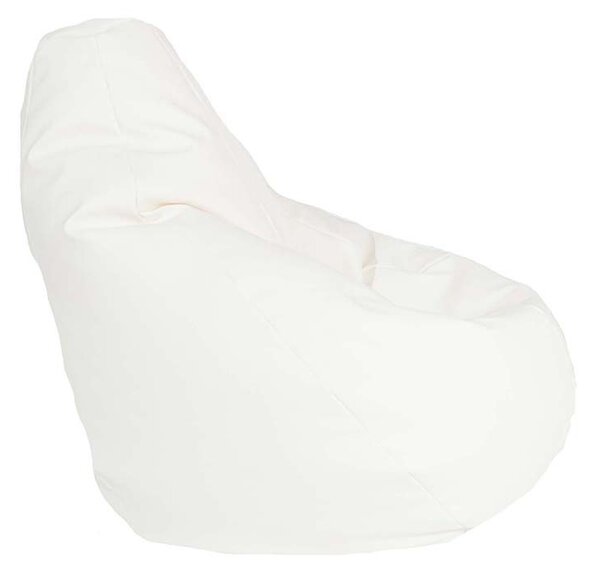 Fotoliu Nirvana Hobbit Pufrelax, Material Piele ecologica - Alb