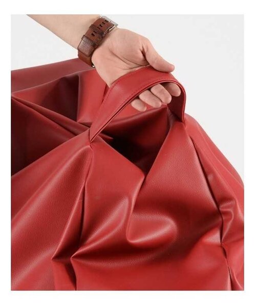 Fotoliu Relaxo XL, Material Piele ecologica - Rosu