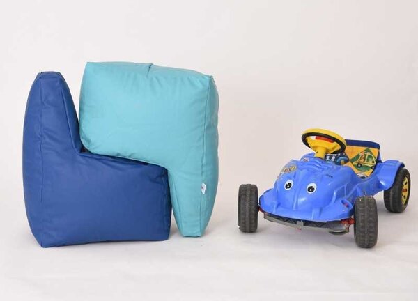 Fotoliu tip Scaun Sunlounger Junior, Material Piele ecologica - Turcoaz