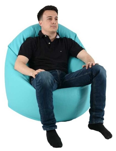 Fotoliu Relaxo XL, Material Piele ecologica - Turcoaz