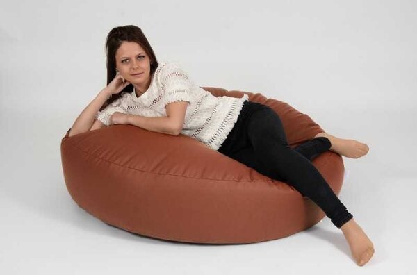 Fotoliu Relaxo, Material Piele ecologica - Brown