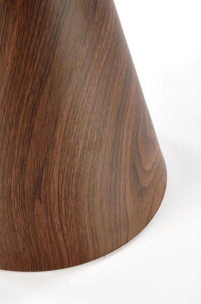 Masuta de cafea GENESIS S, marmura alba/nuc, ceramica, 50x53 cm