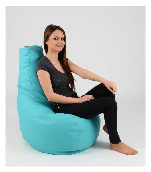 Fotoliu tip Scaun Sunlounger, Material Piele ecologica - Turcoaz