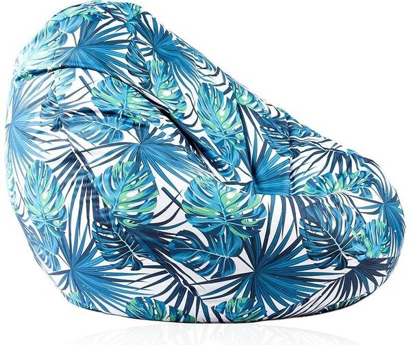 Fotoliu Nirvana Gigant, Material Impermeabil - Frunze Tropicale