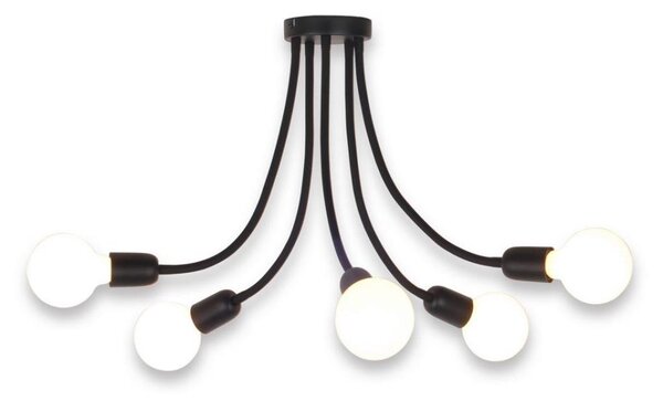 Top Light Galileo 5 C - Lustră pe tijă 5xE27/40W/230V negru