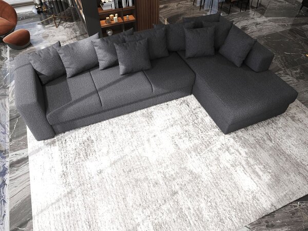 Colțar extensibil dumonde cu ladă de depozitare Gloria Enjoy Grafit 320x183 cm