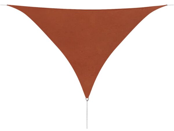 Parasolar țesătură oxford triunghiular 3,6x3,6x3,6 m, cărămiziu
