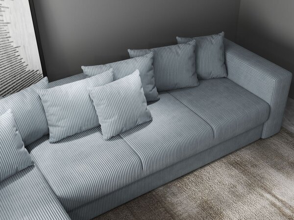 Colțar extensibil dumonde cu ladă de depozitare Gloria Zoom Grey 320x183 cm