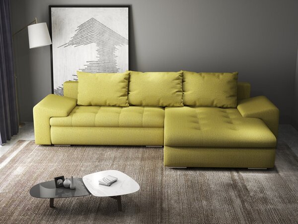 Colțar extensibil dumonde cu ladă de depozitare Leonardo Enjoy Verde 260x185 cm II