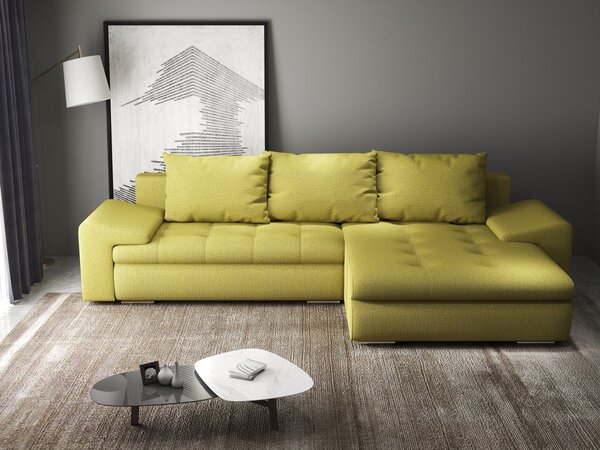 Colțar extensibil dumonde cu ladă de depozitare Leonardo Enjoy Verde 260x185 cm II