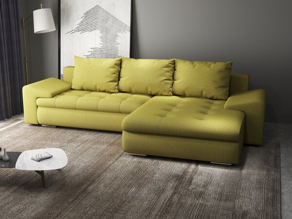 Colțar extensibil dumonde cu ladă de depozitare Leonardo Enjoy Verde 260x185 cm II