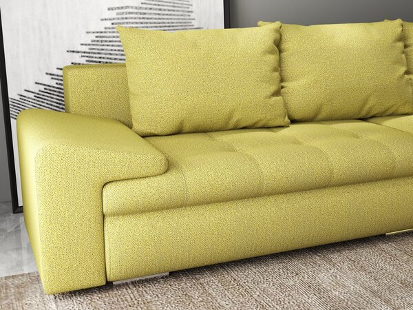 Colțar extensibil dumonde cu ladă de depozitare Leonardo Enjoy Verde 260x185 cm II