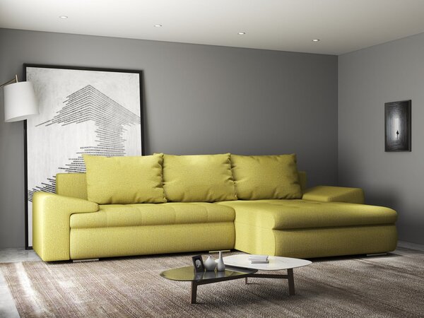 Colțar extensibil dumonde cu ladă de depozitare Leonardo Enjoy Verde 260x185 cm II