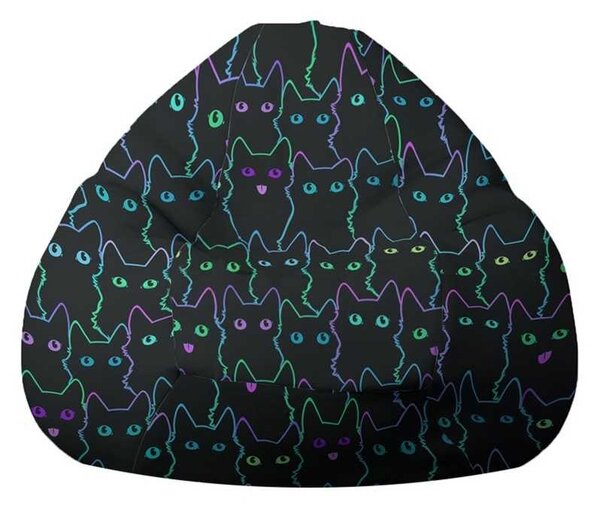 Fotoliu Nirvana Gigant, Material Impermeabil - Cute Cat
