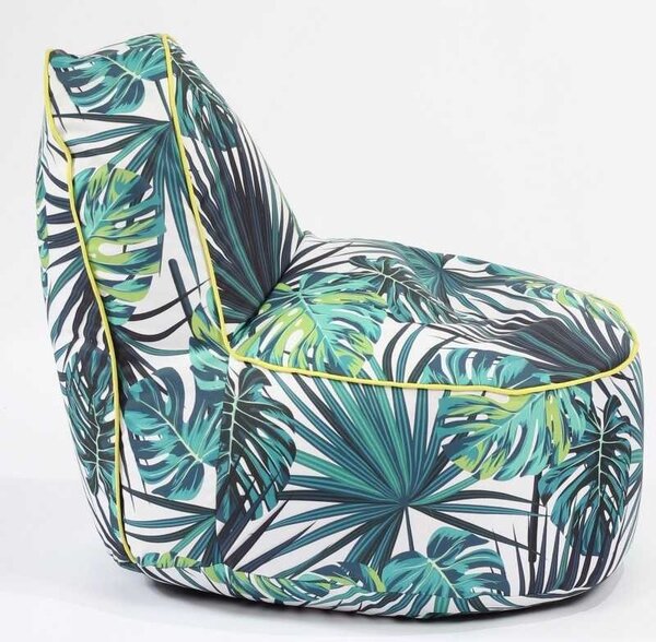 Fotoliu OK Junior, Material Impermeabil - Frunze Tropicale