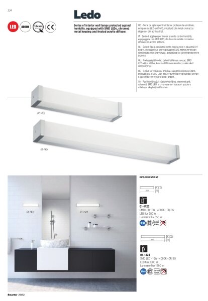 Redo 01-1423 - Aplică perete baie LED LEDO LED/8W/230V IP44