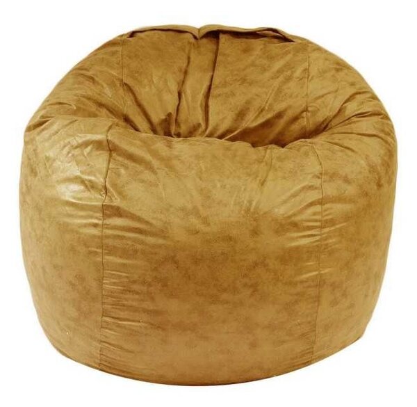 Set Fotoliu Matusalem cu Otoman (suport picioare) si Perna, Material Textil - Amber (caramel,maro)