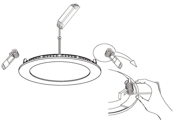 Eglo 98212 - Spot încastrat LED reglabil FUEVA-A, 5W, 230V, cu telecomandă