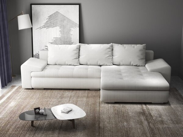 Colțar extensibil dumonde cu ladă de depozitare Leonardo Zoom Crem 260x185 cm II
