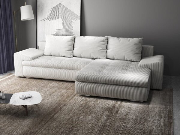 Colțar extensibil dumonde cu ladă de depozitare Leonardo Zoom Crem 260x185 cm II