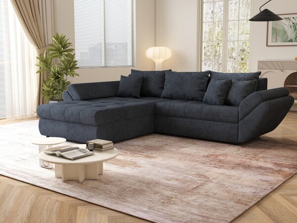 Colțar extensibil dumonde cu ladă de depozitare Loana Enjoy Antracit 270x185 cm