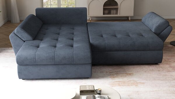 Colțar extensibil dumonde cu ladă de depozitare Loana Enjoy Antracit 270x185 cm