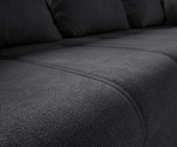 Colțar extensibil dumonde cu ladă de depozitare Loana Enjoy Grafit II 270x185 cm
